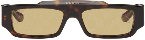 ssense gucci packaging|Gucci: Brown Rectangular Sunglasses .